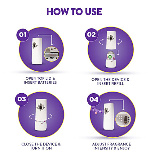 AIRWICK Freshmatic Automatic Air Freshener Kit, Lavender & Lotus 250 ml