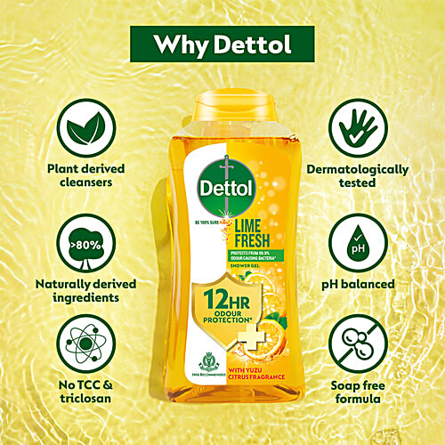 DETTOL Lime & Fresh Shower Gel - With Yuzu Citrus Fragrance 250 ml