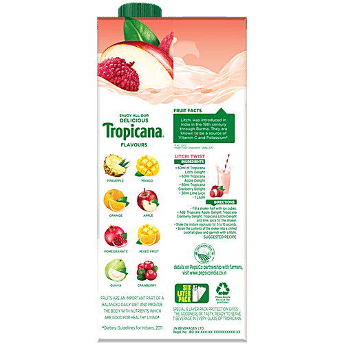 TROPICANA Fruit Juice - Litchi Delight 1 L