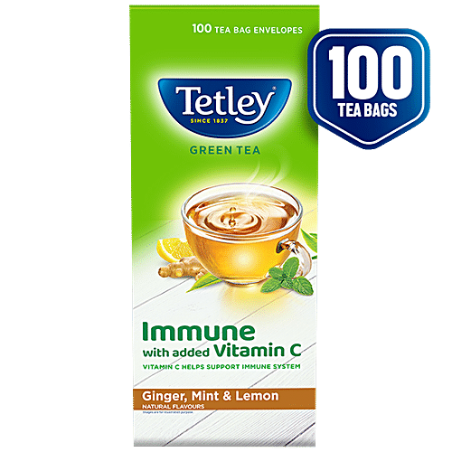 TETLEY Green Tea - Ginger Mint & Lemon, Rich In Antioxidants 140 g