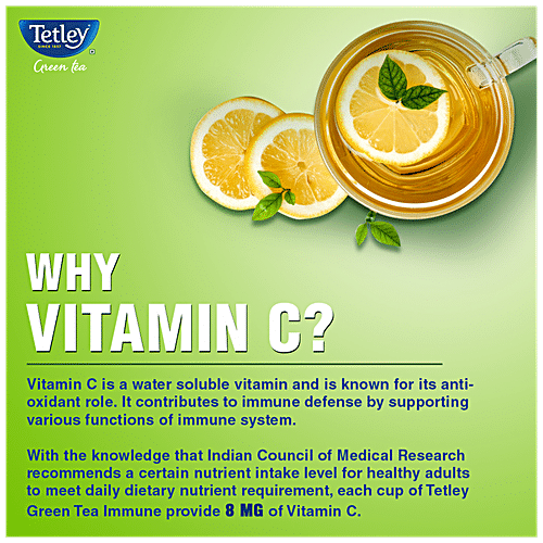 TETLEY Green Tea - Ginger Mint & Lemon, Rich In Antioxidants 140 g