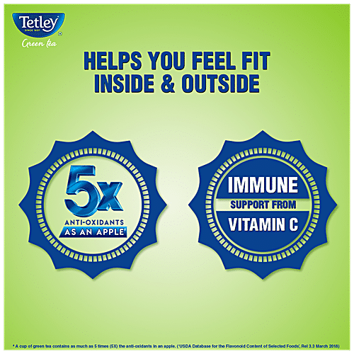TETLEY Green Tea - Ginger Mint & Lemon, Rich In Antioxidants 140 g