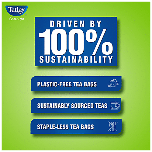 TETLEY Green Tea - Ginger Mint & Lemon, Rich In Antioxidants 140 g
