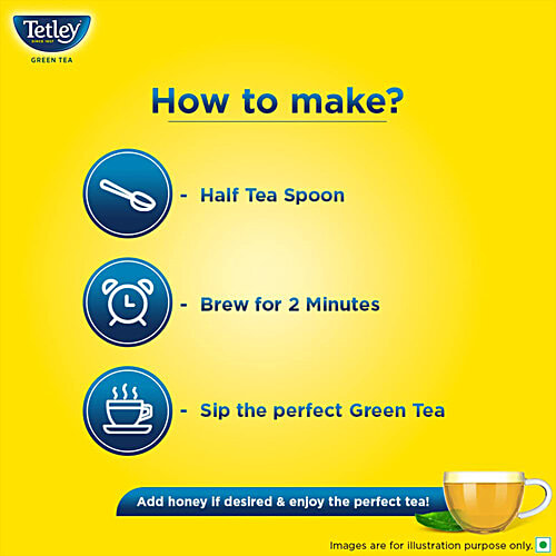 TETLEY Long Leaf Original Green Tea - Detoxifies Body 500 g