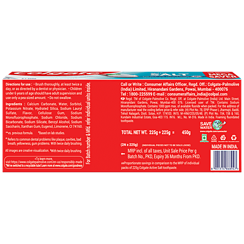 COLGATE Active Salt Toothpaste 450 g