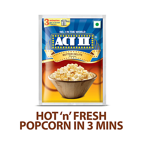 ACT II Instant Popcorn - Butter Delite Flavour, Snacks 70 g