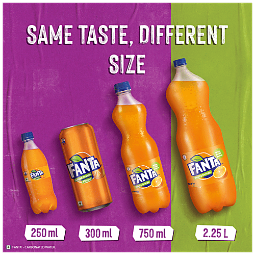 FANTA Soft Drink - Orange Flavoured, Refreshing 750 ml