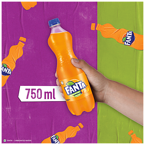 FANTA Soft Drink - Orange Flavoured, Refreshing 750 ml