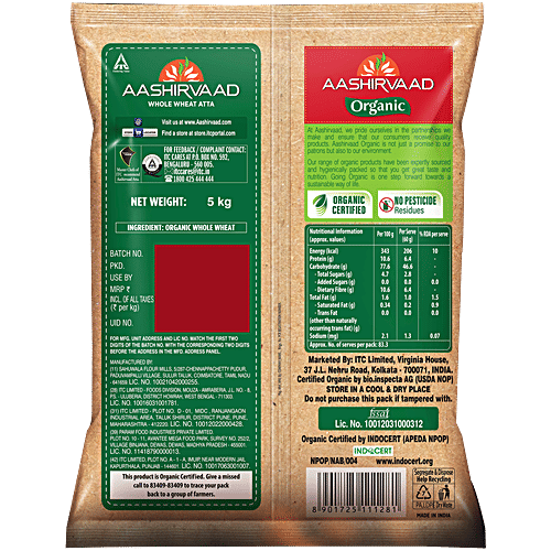 AASHIRVAAD Organic Whole Wheat Atta 5 kg