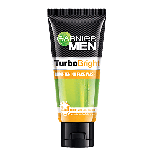 GARNIER MEN Turbo Bright Face Wash - Removes Impurities 50 g