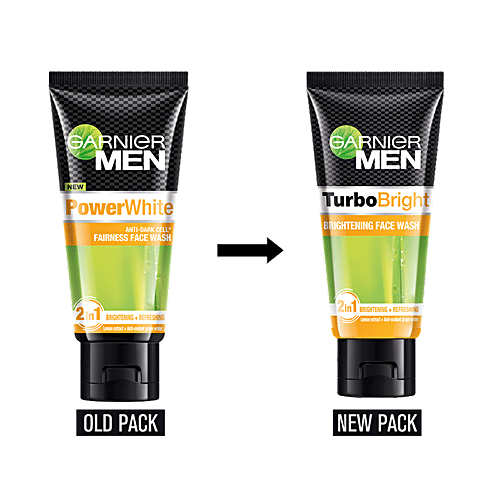 GARNIER MEN Turbo Bright Face Wash - Removes Impurities 50 g