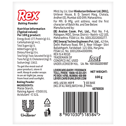 REX Baking Powder 100 g
