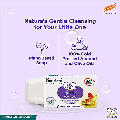 HIMALAYA Gentle Baby Soap - With Oils Of Olive & Almond, For Daily Use 75 g