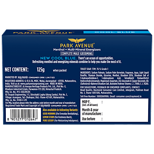 PARK AVENUE Bathing Soap - Cool Blue 125 g
