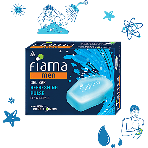 FIAMA Men Refreshing Pulse Gel Bar 125 g
