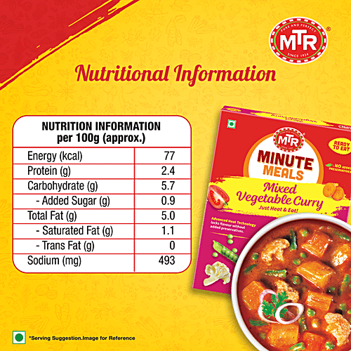 MTR Ready To Eat - Mixed Vegetable Curry 300 g