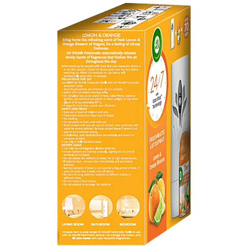 AIRWICK Freshmatic Automatic Air Freshener Kit, Lemon & Orange Blossom 2 pcs
