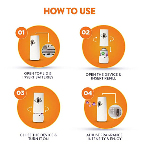 AIRWICK Freshmatic Automatic Air Freshener Kit, Lemon & Orange Blossom 2 pcs