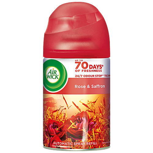 AIRWICK Freshmatic Automatic Air Freshener Spray Refill, Rose & Saffron 250 ml