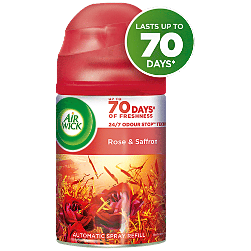 AIRWICK Freshmatic Automatic Air Freshener Spray Refill, Rose & Saffron 250 ml