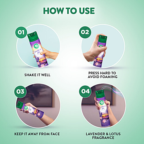 AIRWICK Air Freshener Spray, Lavender & Lotus 245 ml