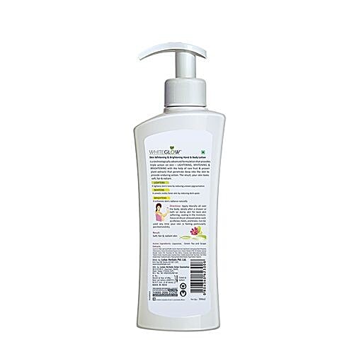 LOTUS HERBALS Whiteglow SPF 25 PA+++ Skin Whitening & Brightening Hand & Body Lotion - All Skin Types 300 ml