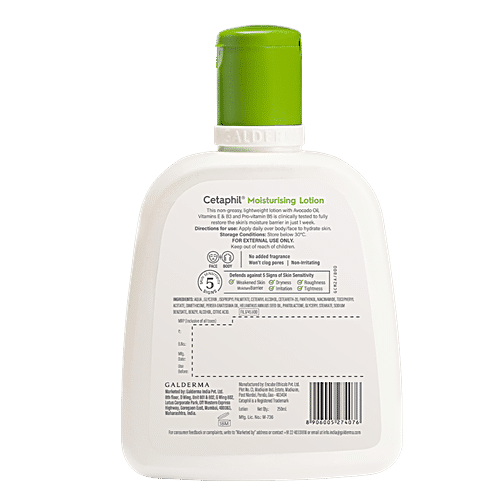 CETAPHIL Moisturising Lotion - Dry, Sensitive Skin, Non-Comedogenic, Fragrance-Free 250 ml