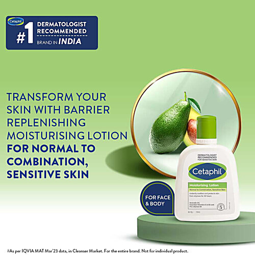 CETAPHIL Moisturising Lotion - Dry, Sensitive Skin, Non-Comedogenic, Fragrance-Free 250 ml